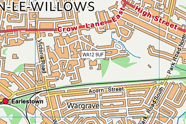 Newton-le-willows Primary School map (WA12 9UF) - OS VectorMap District (Ordnance Survey)