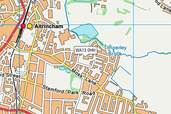 WA13 0HH map - OS VectorMap District (Ordnance Survey)