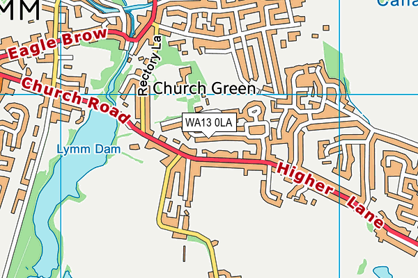 WA13 0LA map - OS VectorMap District (Ordnance Survey)