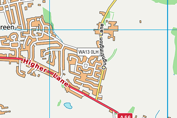 WA13 0LH map - OS VectorMap District (Ordnance Survey)