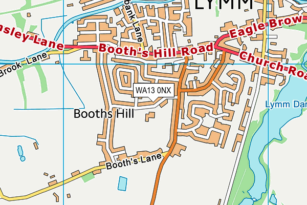 Cherry Tree Primary School map (WA13 0NX) - OS VectorMap District (Ordnance Survey)