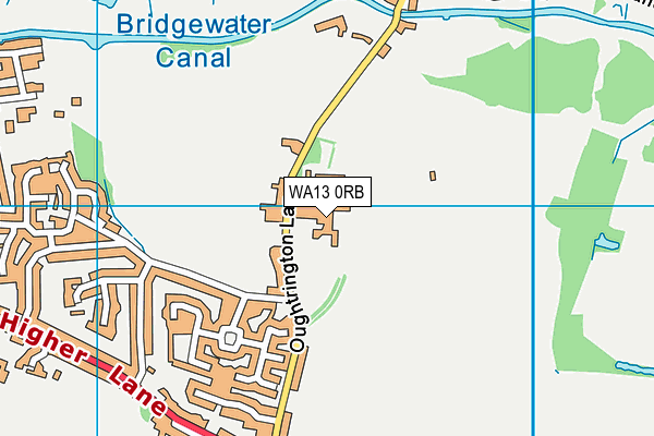 WA13 0RB map - OS VectorMap District (Ordnance Survey)