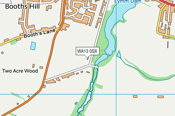 WA13 0SX map - OS VectorMap District (Ordnance Survey)