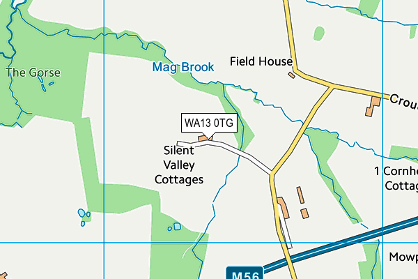 WA13 0TG map - OS VectorMap District (Ordnance Survey)