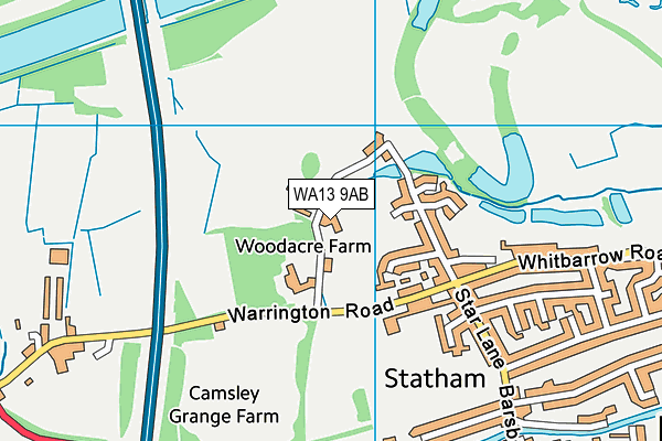 WA13 9AB map - OS VectorMap District (Ordnance Survey)