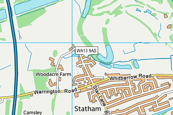 WA13 9AS map - OS VectorMap District (Ordnance Survey)