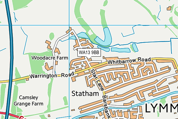 WA13 9BB map - OS VectorMap District (Ordnance Survey)