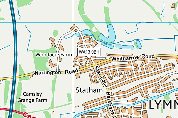 WA13 9BH map - OS VectorMap District (Ordnance Survey)