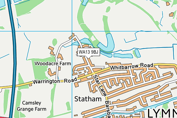 WA13 9BJ map - OS VectorMap District (Ordnance Survey)