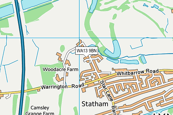 WA13 9BN map - OS VectorMap District (Ordnance Survey)