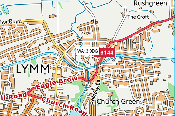 WA13 9DG map - OS VectorMap District (Ordnance Survey)
