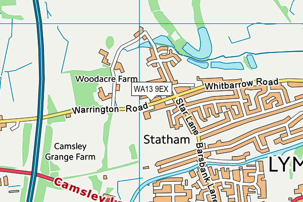 WA13 9EX map - OS VectorMap District (Ordnance Survey)