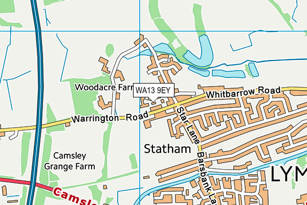 WA13 9EY map - OS VectorMap District (Ordnance Survey)