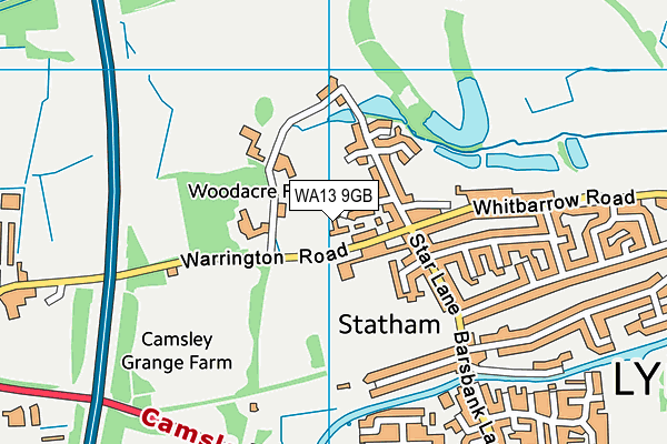 WA13 9GB map - OS VectorMap District (Ordnance Survey)