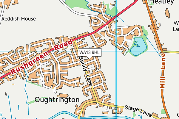 WA13 9HL map - OS VectorMap District (Ordnance Survey)