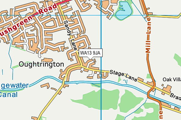WA13 9JA map - OS VectorMap District (Ordnance Survey)