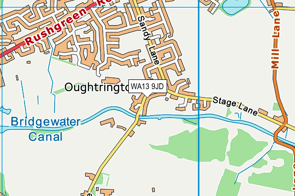 WA13 9JD map - OS VectorMap District (Ordnance Survey)