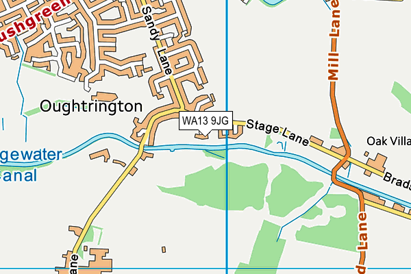 WA13 9JG map - OS VectorMap District (Ordnance Survey)