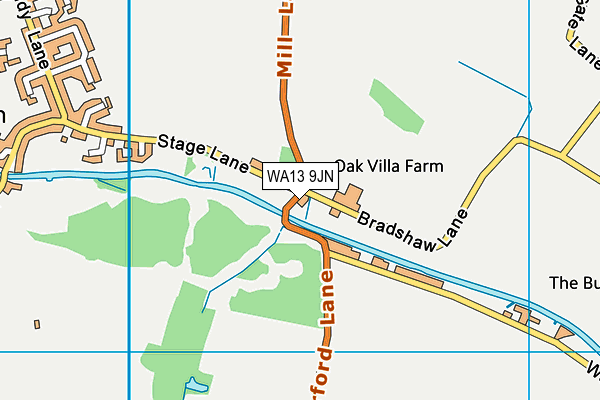 WA13 9JN map - OS VectorMap District (Ordnance Survey)