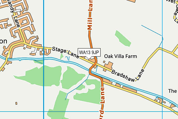 WA13 9JP map - OS VectorMap District (Ordnance Survey)