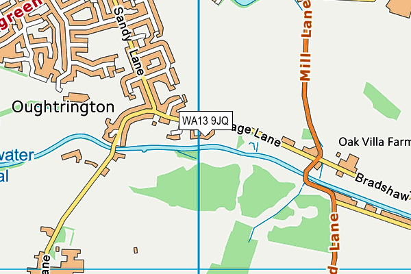 WA13 9JQ map - OS VectorMap District (Ordnance Survey)