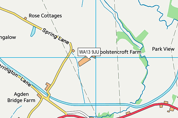 WA13 9JU map - OS VectorMap District (Ordnance Survey)