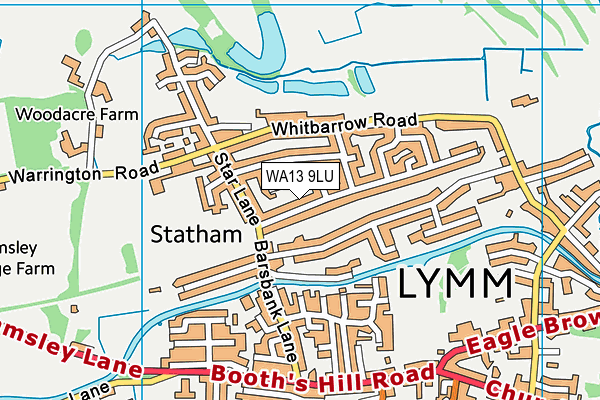 WA13 9LU map - OS VectorMap District (Ordnance Survey)