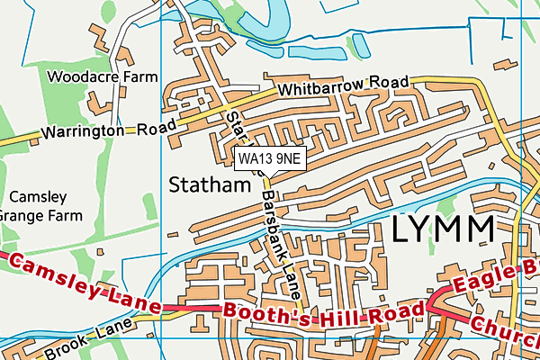 WA13 9NE map - OS VectorMap District (Ordnance Survey)