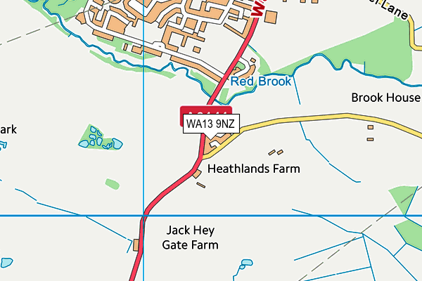 WA13 9NZ map - OS VectorMap District (Ordnance Survey)