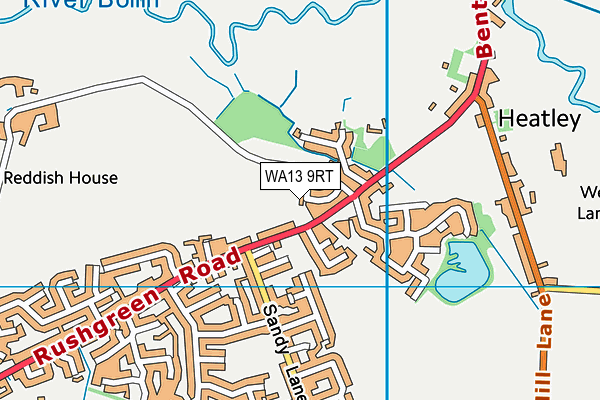 WA13 9RT map - OS VectorMap District (Ordnance Survey)