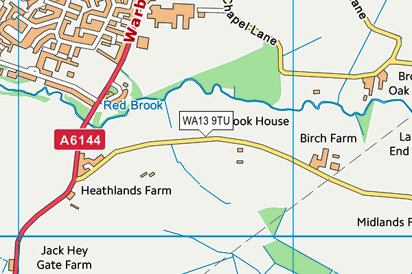 WA13 9TU map - OS VectorMap District (Ordnance Survey)