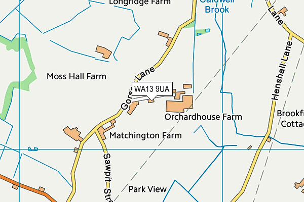 WA13 9UA map - OS VectorMap District (Ordnance Survey)