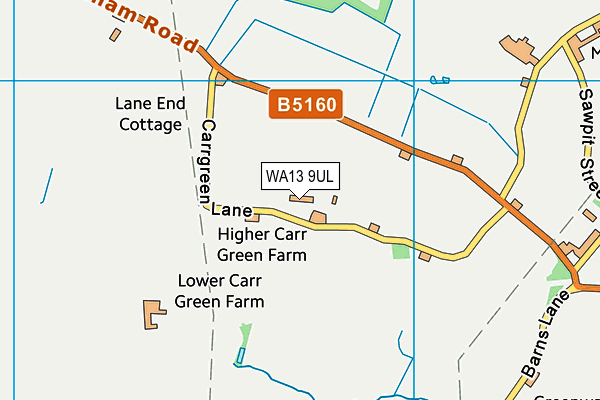 WA13 9UL map - OS VectorMap District (Ordnance Survey)