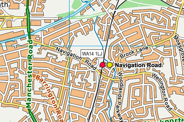 WA14 1LJ map - OS VectorMap District (Ordnance Survey)