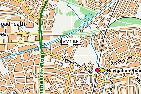 WA14 1LR map - OS VectorMap District (Ordnance Survey)