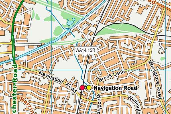 Trafford Alternative Education Provision map (WA14 1SR) - OS VectorMap District (Ordnance Survey)