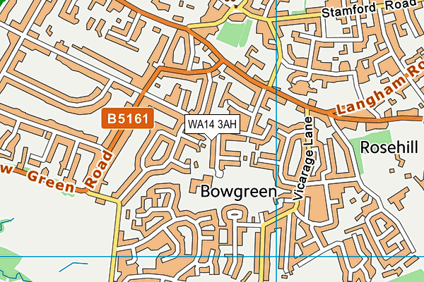 Bollin Primary School map (WA14 3AH) - OS VectorMap District (Ordnance Survey)