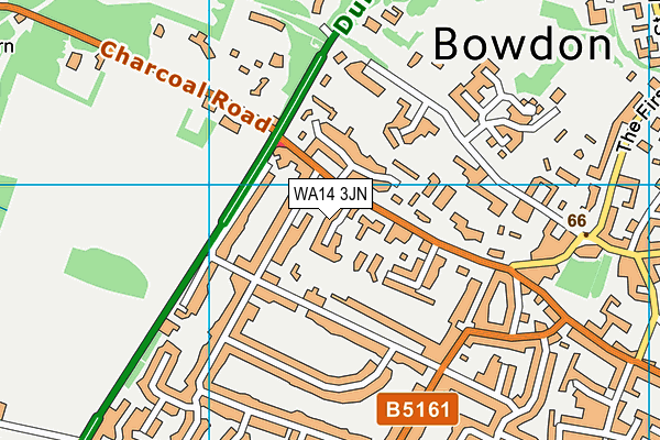 WA14 3JN map - OS VectorMap District (Ordnance Survey)