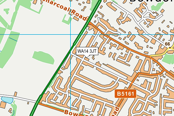 WA14 3JT map - OS VectorMap District (Ordnance Survey)