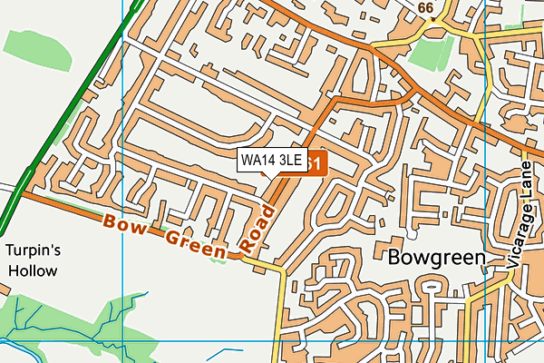 Map of BOWDON OAKTREE LIMITED at district scale