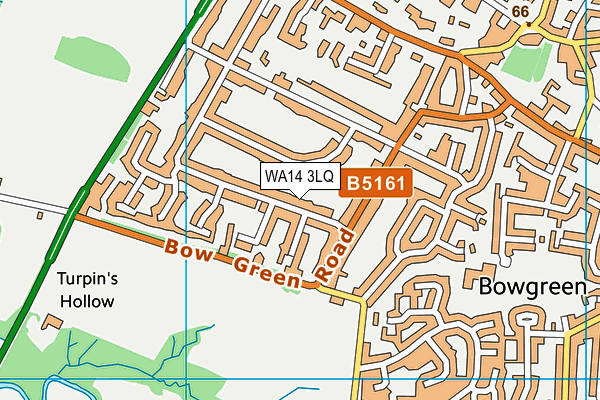 WA14 3LQ map - OS VectorMap District (Ordnance Survey)