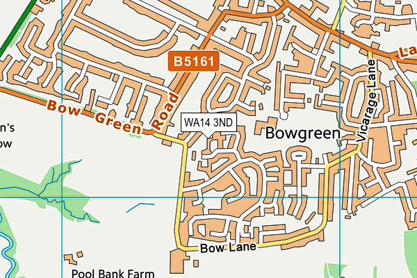 WA14 3ND map - OS VectorMap District (Ordnance Survey)
