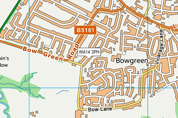 WA14 3PH map - OS VectorMap District (Ordnance Survey)