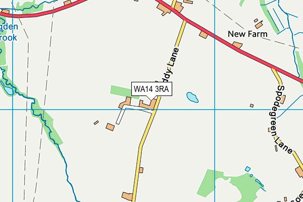 WA14 3RA map - OS VectorMap District (Ordnance Survey)