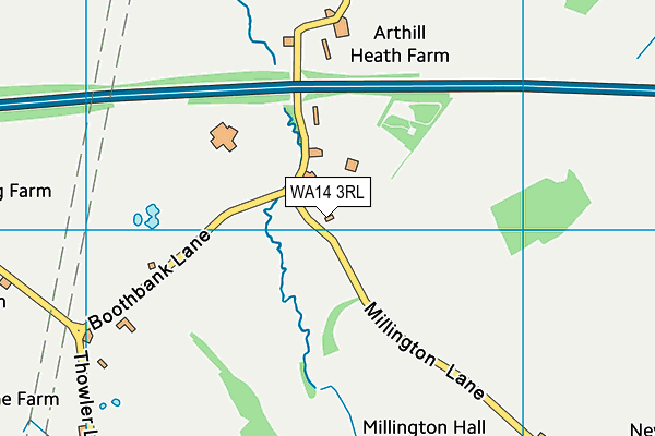 WA14 3RL map - OS VectorMap District (Ordnance Survey)