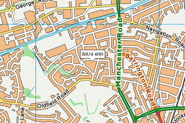 WA14 4HH map - OS VectorMap District (Ordnance Survey)
