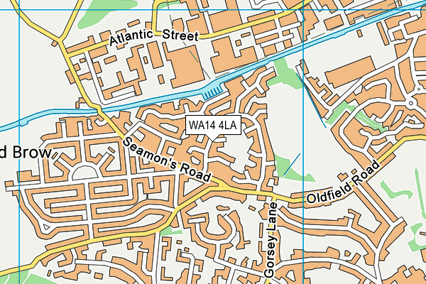 WA14 4LA map - OS VectorMap District (Ordnance Survey)