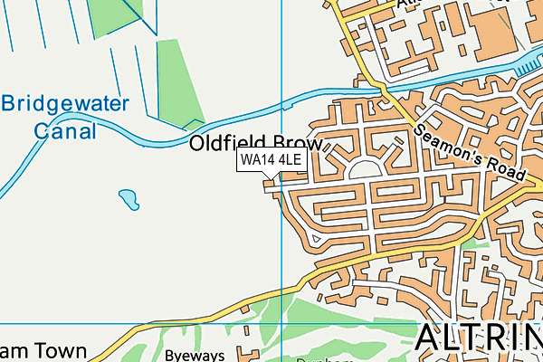 Oldfield Brow Primary School map (WA14 4LE) - OS VectorMap District (Ordnance Survey)
