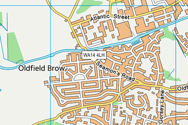 WA14 4LH map - OS VectorMap District (Ordnance Survey)