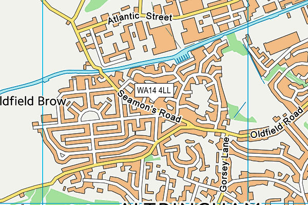 WA14 4LL map - OS VectorMap District (Ordnance Survey)